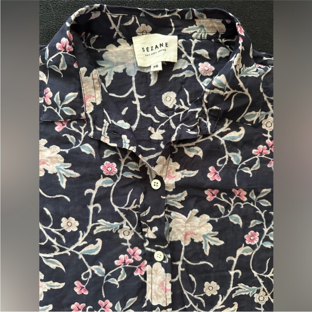 Sezane Gate blouse Cotton and silk size FR36/S - Picture 3 of 4